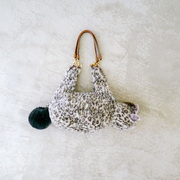 Ecofur LEOPARD BAG - Small size / エコファー ヒョウ バッグ - 小 1枚目の画像