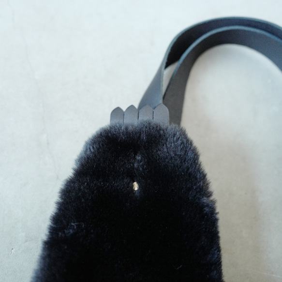 Ecofur BEAR BAG BLACK / エコファー クマ バッグ ブラック 3枚目の画像