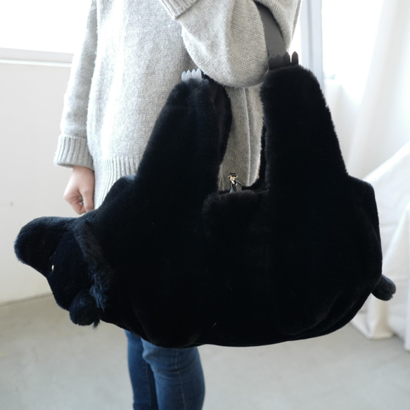 Ecofur BEAR BAG BLACK / エコファー クマ バッグ ブラック 9枚目の画像