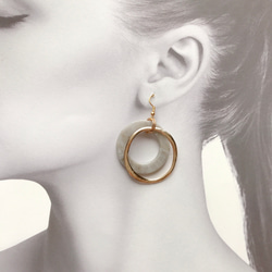 gray × gold  w foop  pierce / earring 5枚目の画像