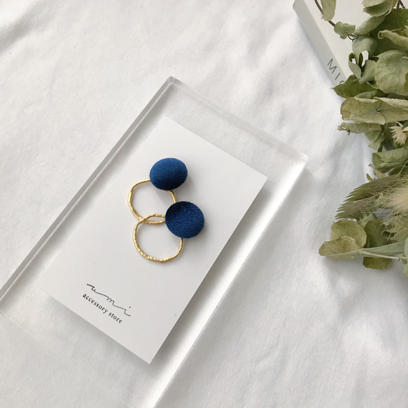 blue velvet × mat foop　pierce / earring 3枚目の画像