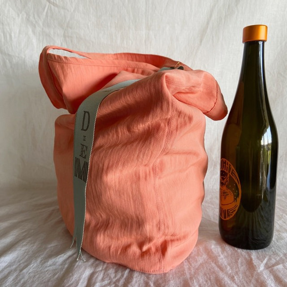 pastel color tote bag(apricot) 6枚目の画像