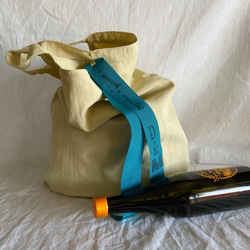pastel color tote bag(pastel yellow) 2枚目の画像
