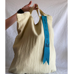 pastel color tote bag(pastel yellow) 8枚目の画像