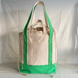 canvas 2way tote bag (green) 6枚目の画像