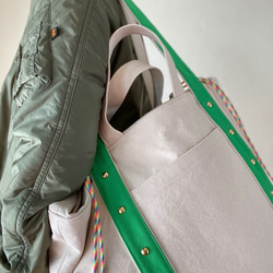 canvas 2way tote bag (green) 3枚目の画像