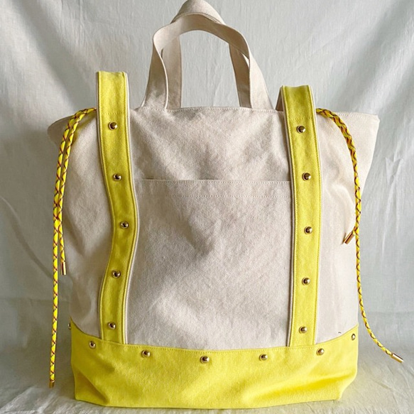 canvas 2way tote bag (lemon) 7枚目の画像