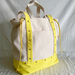 canvas 2way tote bag (lemon) 8枚目の画像
