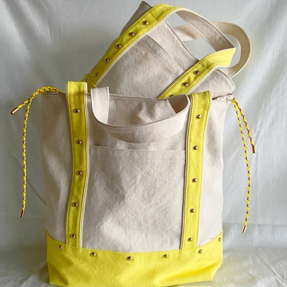 canvas 2way tote bag (lemon) 10枚目の画像