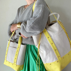 canvas 2way tote bag (lemon) 9枚目の画像