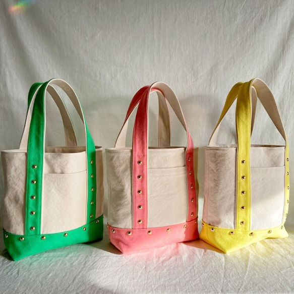 canvas tote bag medium (pink) 7枚目の画像