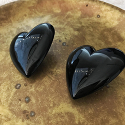 heart cabochon earrings 4枚目の画像