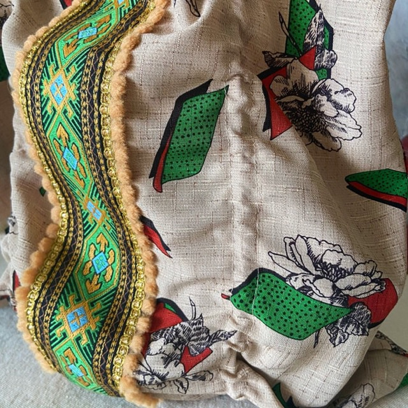 vintage  cloth bag (j) 5枚目の画像