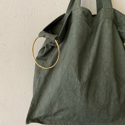 fanage cotton 2way bag (khaki) 2枚目の画像