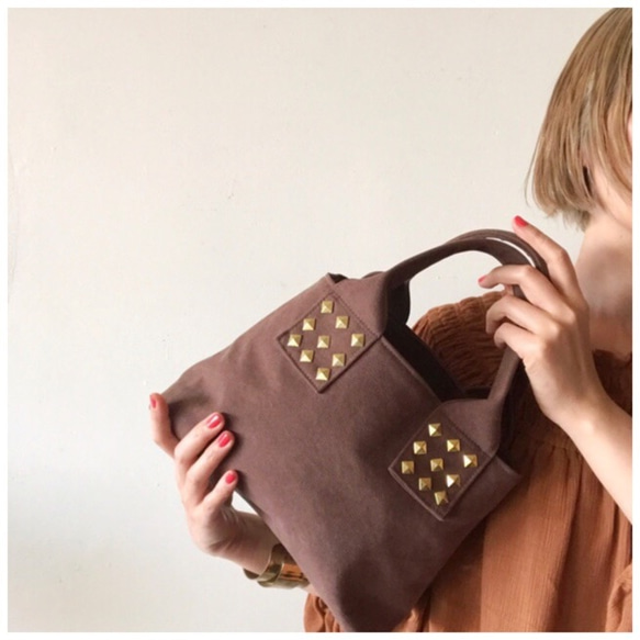 canvas tote bag mini (brown) 2枚目の画像