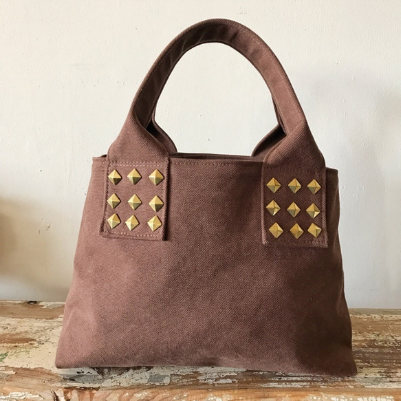 canvas tote bag mini (brown) 3枚目の画像