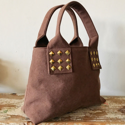 canvas tote bag mini (brown) 5枚目の画像