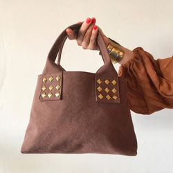 canvas tote bag mini (brown) 6枚目の画像