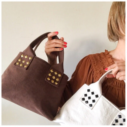 canvas tote bag mini (brown) 8枚目の画像