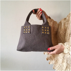 canvas tote bag mini (gray) 1枚目の画像