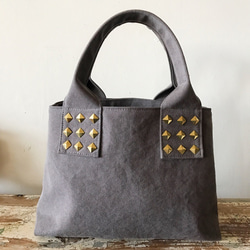 canvas tote bag mini (gray) 4枚目の画像