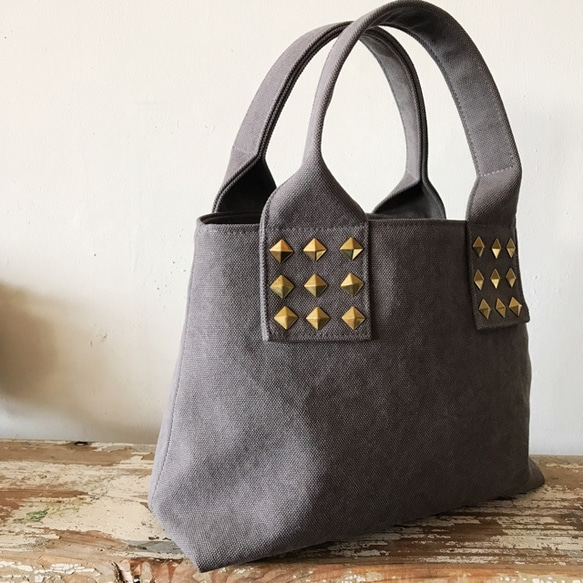 canvas tote bag mini (gray) 6枚目の画像