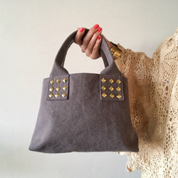 canvas tote bag mini (gray) 7枚目の画像