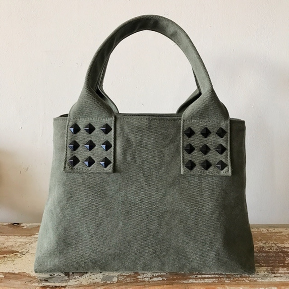 canvas tote bag mini (khaki) 4枚目の画像