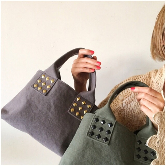 canvas tote bag mini (khaki) 7枚目の画像