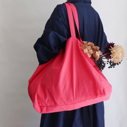 cotton linen bag (coral pink) 5枚目の画像