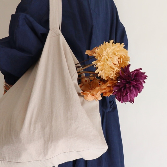 cotton linen bag (ecru) 1枚目の画像