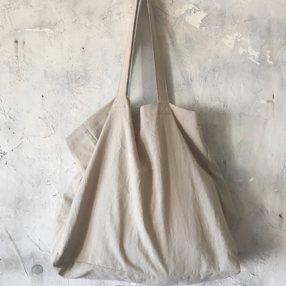 cotton linen bag (ecru) 2枚目の画像