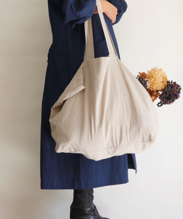 cotton linen bag (ecru) 4枚目の画像