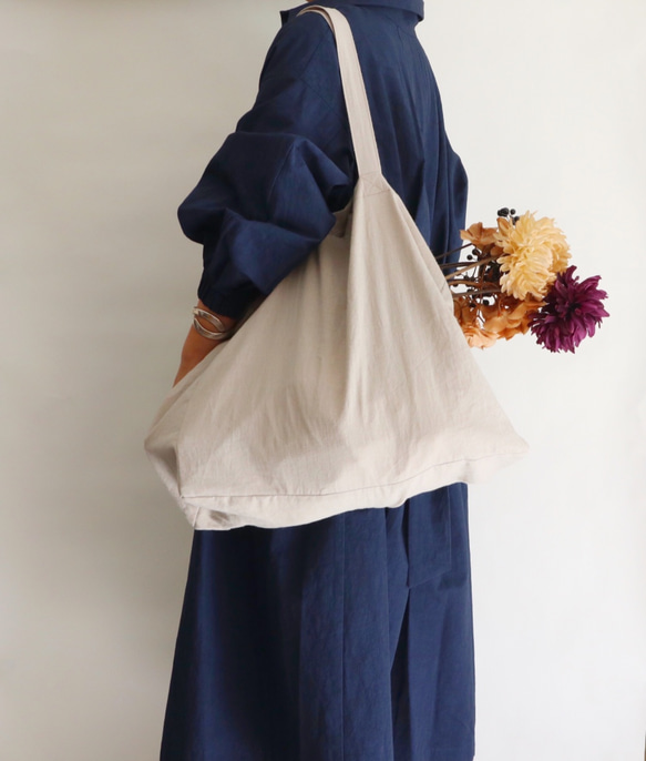 cotton linen bag (ecru) 5枚目の画像