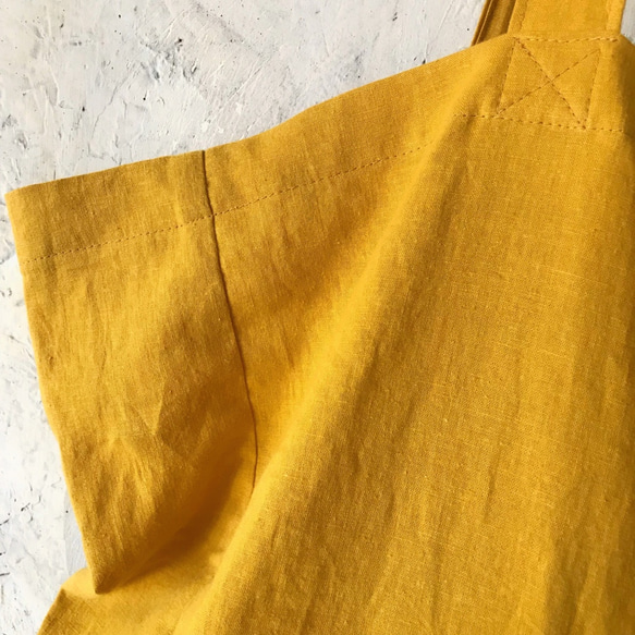 cotton linen bag (mustard) 2枚目の画像