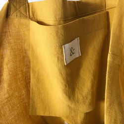 cotton linen bag (mustard) 3枚目の画像