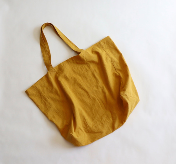 cotton linen bag (mustard) 4枚目の画像