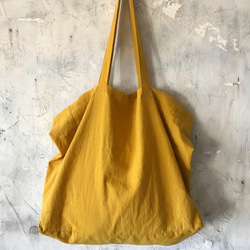 cotton linen bag (mustard) 5枚目の画像