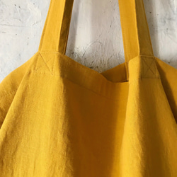 cotton linen bag (mustard) 6枚目の画像