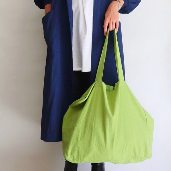 cotton linen bag (pistachio) 3枚目の画像