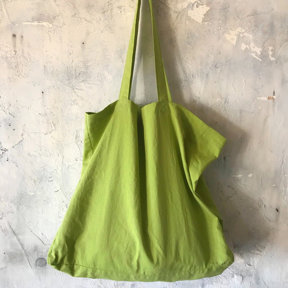 cotton linen bag (pistachio) 5枚目の画像