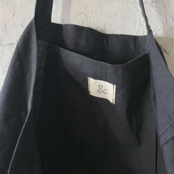 cotton linen bag (charcoal  gray) 3枚目の画像