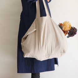 cotton linen bag (charcoal  gray) 5枚目の画像