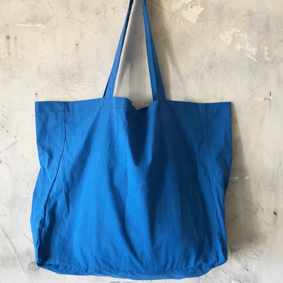 cotton linen bag (royal blue) 2枚目の画像