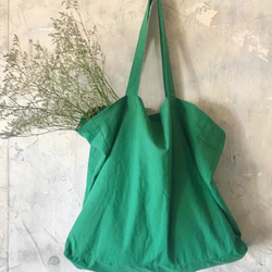 cotton linen bag (green) 1枚目の画像