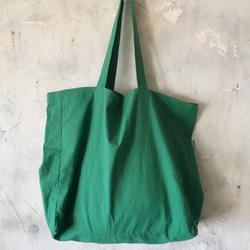 cotton linen bag (green) 3枚目の画像