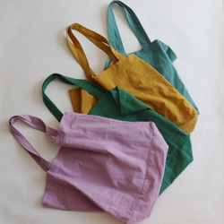 cotton linen bag (green) 4枚目の画像