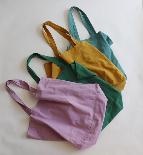 cotton linen bag (green) 4枚目の画像