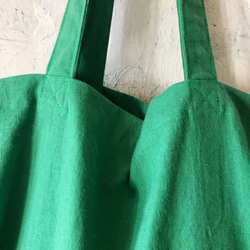 cotton linen bag (green) 6枚目の画像