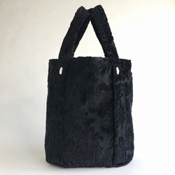 damask tote bag (black) 2枚目の画像